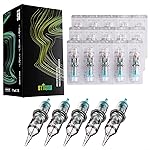STIGMA Aquamarine Knight Bugpin Tattoo Cartridges Assorted 50pcs of Round Liner 10 0.3mm RL(1003RL 1005RL 1007RL 1009RL 1011RL) Disposable Tattoo Cartridge Needles EN02B-50KIT-R