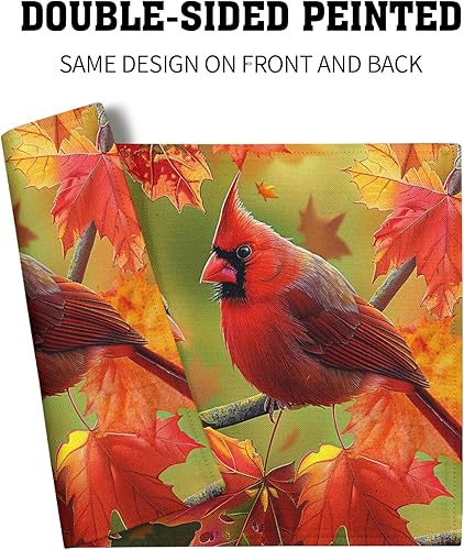 Miniatura 69 de Juego de 4 manteles individuales de arpillera con hojas de otoño, 12 x 18 pulgadas, calabazas de acuarela, Acción de Gracias, decoración de otoño