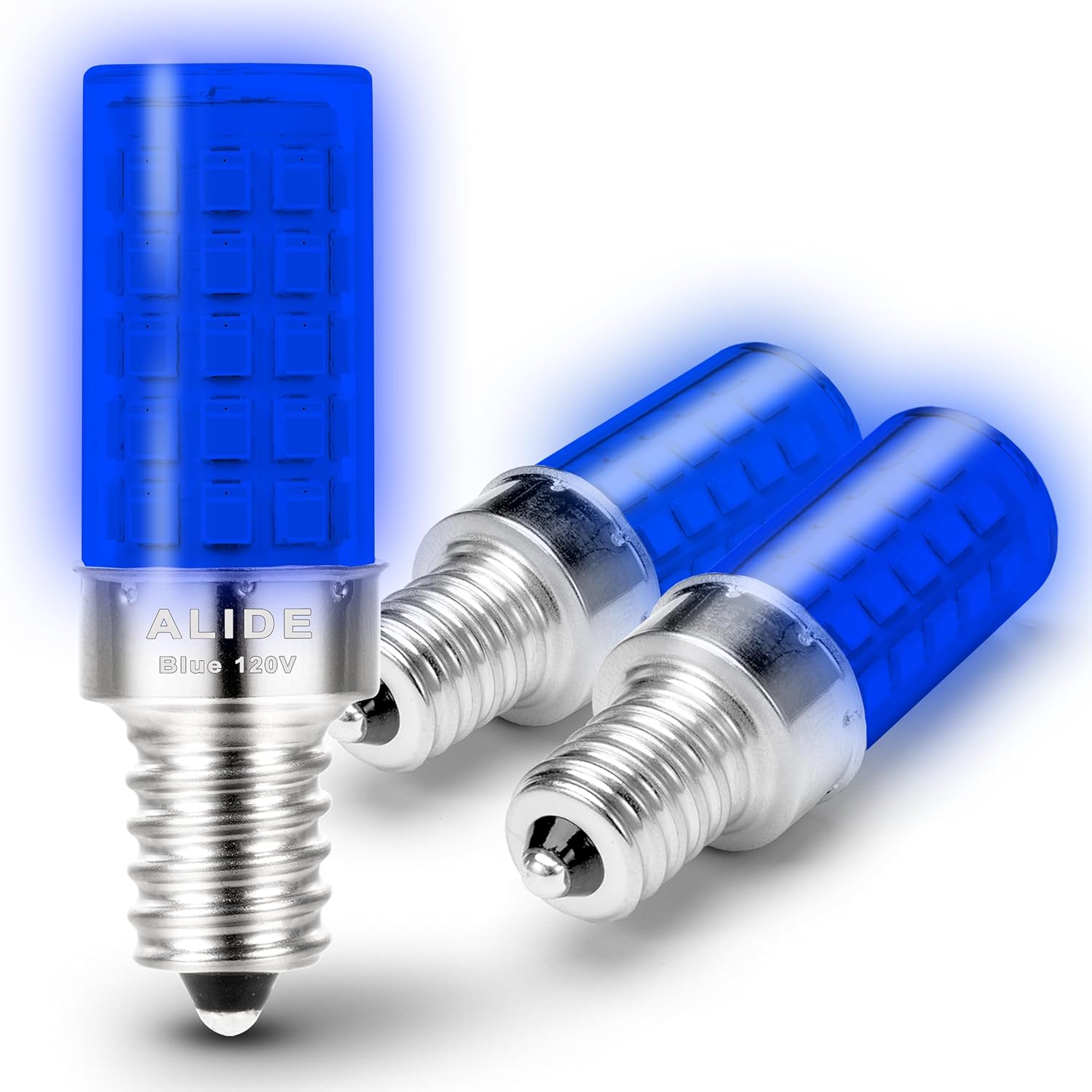 Blue E12 C7 T6 LED Nightlight Bulb,4W, 40Watt Equivalent, E12 Small Candelabra Base Blue LED Chandelier Bulb for Porch Ceiling Police Honor Christmas Holiday Festival Party Decoration Lighting ,3Pack