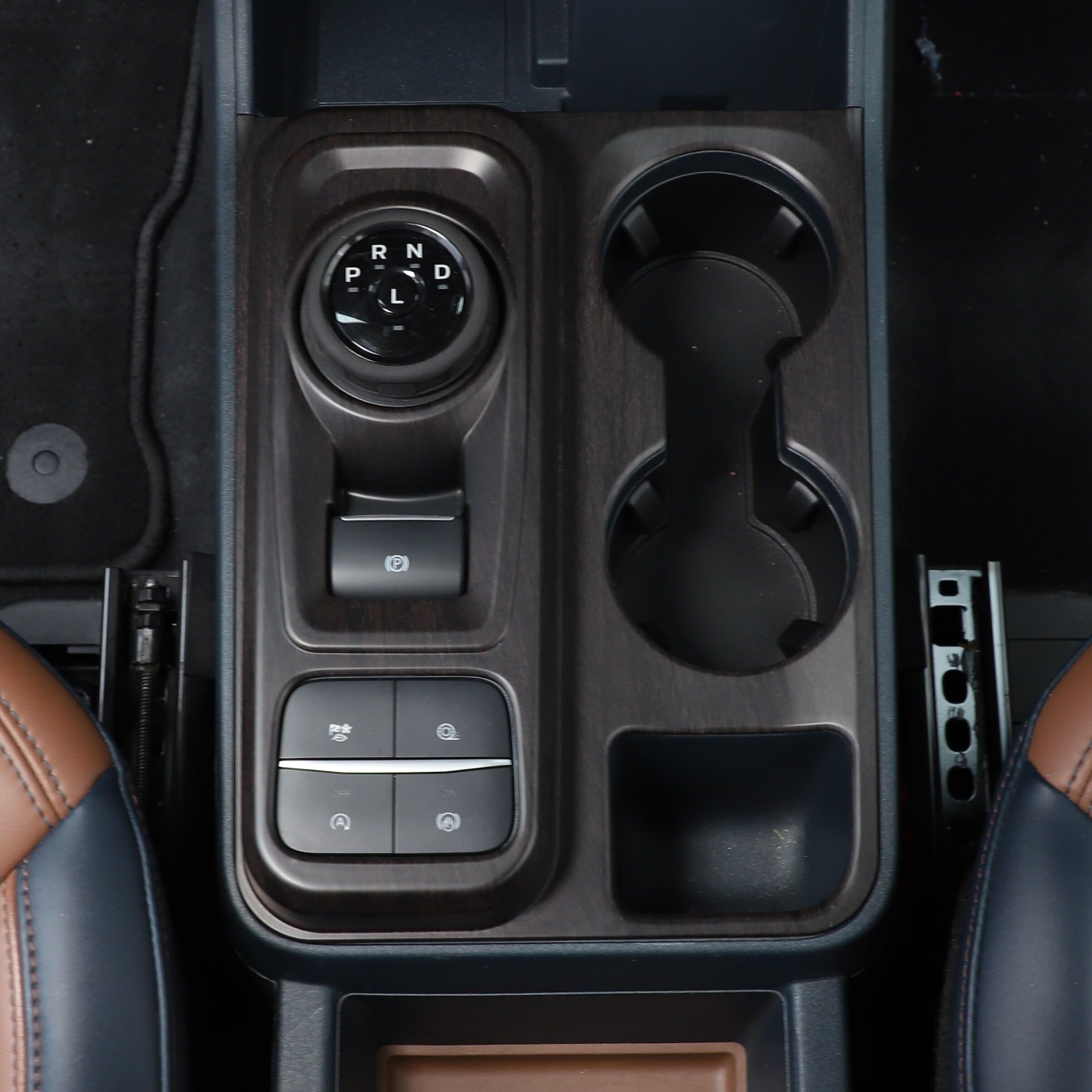 TOYCIDFG Gear Shift Panel Cover Trim Compatible with Ford Maverick 2022-2025, Center Console Cover Trim Kit Interior Car Decoration Accessories (Oak