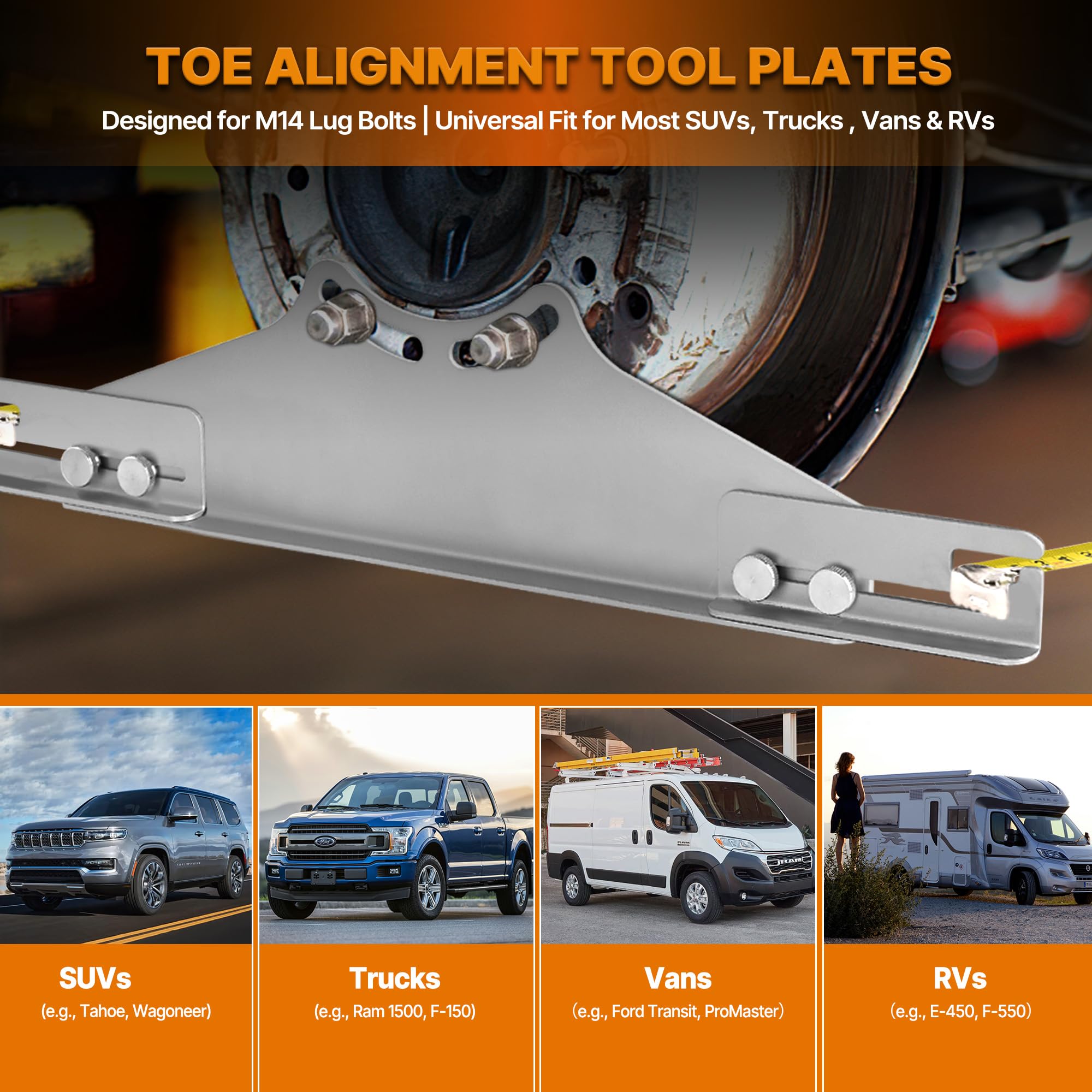 Strumento di allineamento delle dita dei piedi Strumento di allineamento delle ruote Automotive con 2 misure a nastro e 1 cercatore digitale dell'angolo fornisce misurazioni accurate di