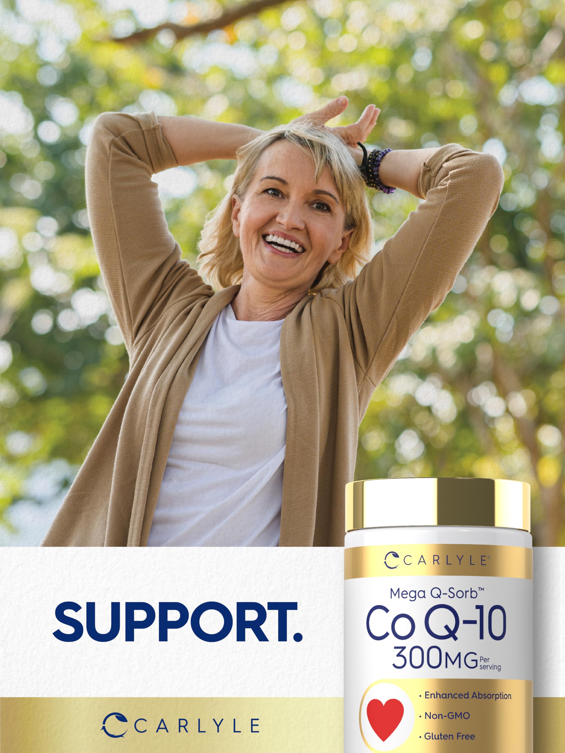 Carlyle CoQ10 300mg | 120 Softgels | Mega Q-Sorb Coenzyme Q-10 — Amazon image 6