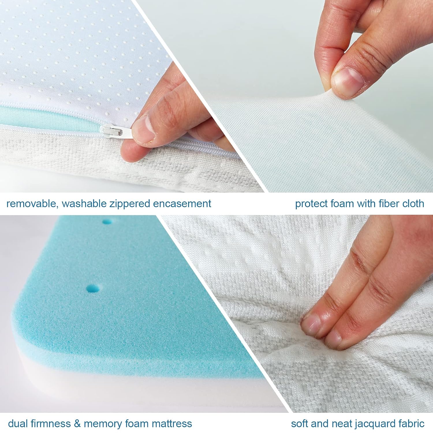 Pack and Play Mattress, Pack n Play Topper Fits for Graco & Baby Trend &Pamo Babe Playard, Waterproof Bamboo Dual Sided (Firm for Babies), Foam Pack and Play Mattress Pad