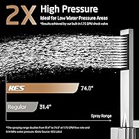 Vista 3 de KES XB6305F18-CH - Sistema de ducha cromado con juego de grifo de ducha y bañera con boquilla de tina, juego de grifo de ducha de 10 pulgadas