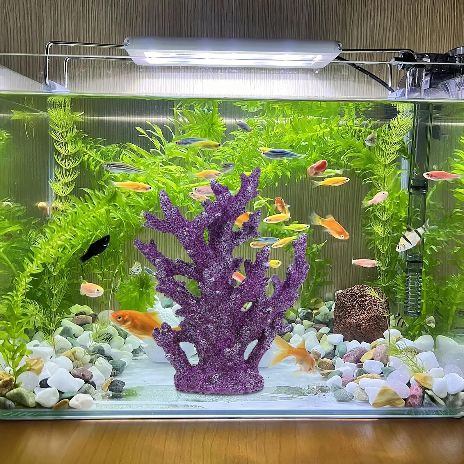 Symulowany Posąg Koralowca Wystrój Zbiornika z Rafą Koralową Wystrój Sztucznej Rafy Aquarium Coral Reef Rośliny Akwariowe Ozdoby Zbiorników Rafowych Sztuczny Koral Purple