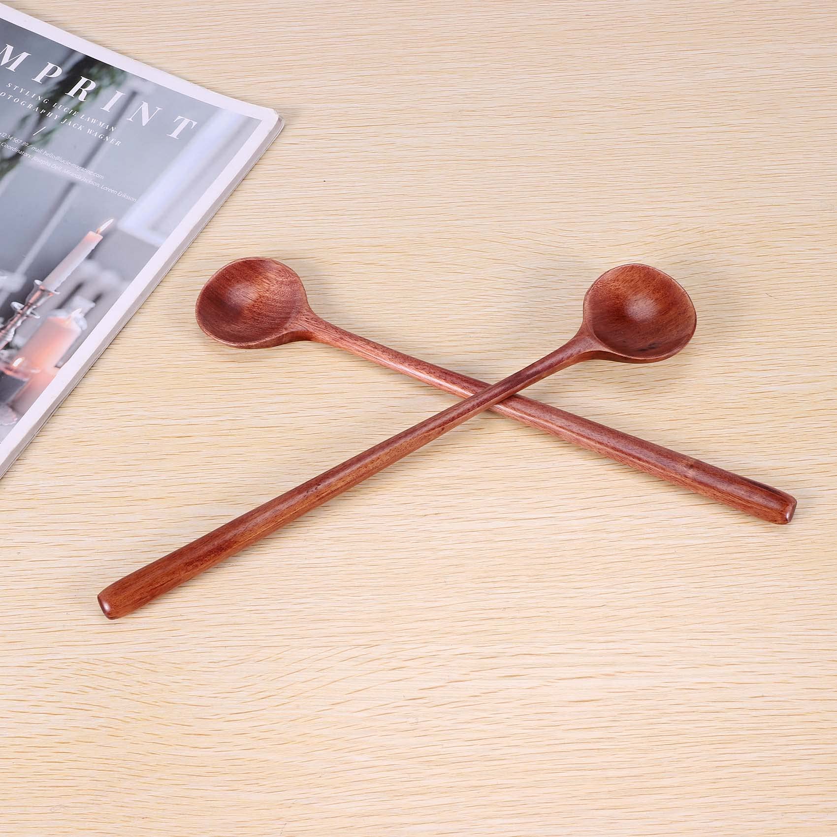 ZDSFSD Long Spoons Wooden - Image 3