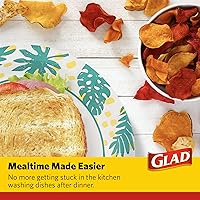 Vista 5 de Glad - Platos de papel desechables cuadrados para todas las ocasiones