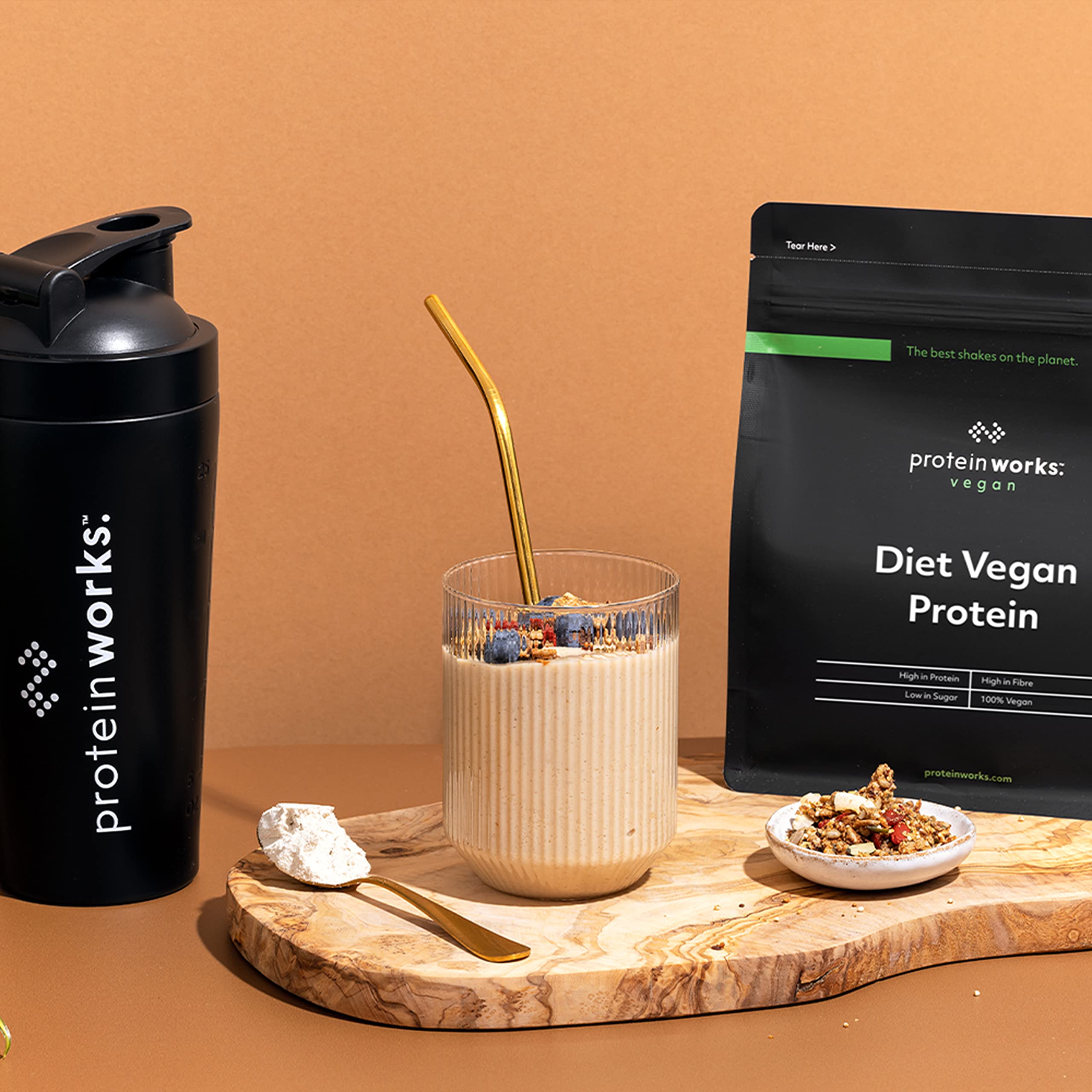 Protein Works Diet Vegan Protein / CHOCOLATE SILK/ 500g / Shake der aus erstklassigen Eiweißressourcen und wirkungsvollen Extrakten hergestellt wird.