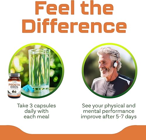 Miniatura 7 de ProstaEros- Suplemento de apoyo para la próstata - 7 ingredientes naturales- Maca negra, palma enana americana, mashua, garra de gato, jengibre,