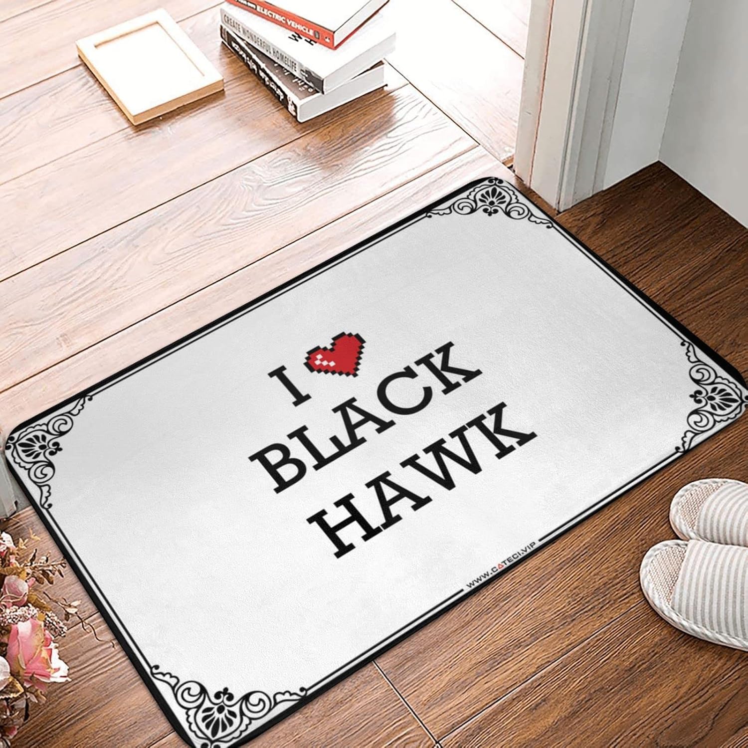 Large Outdoor Door Mat I Love Black Hawk Doormat Room Stuff Outdoor Doormats (Color : Colour, Size : 65X90CM)