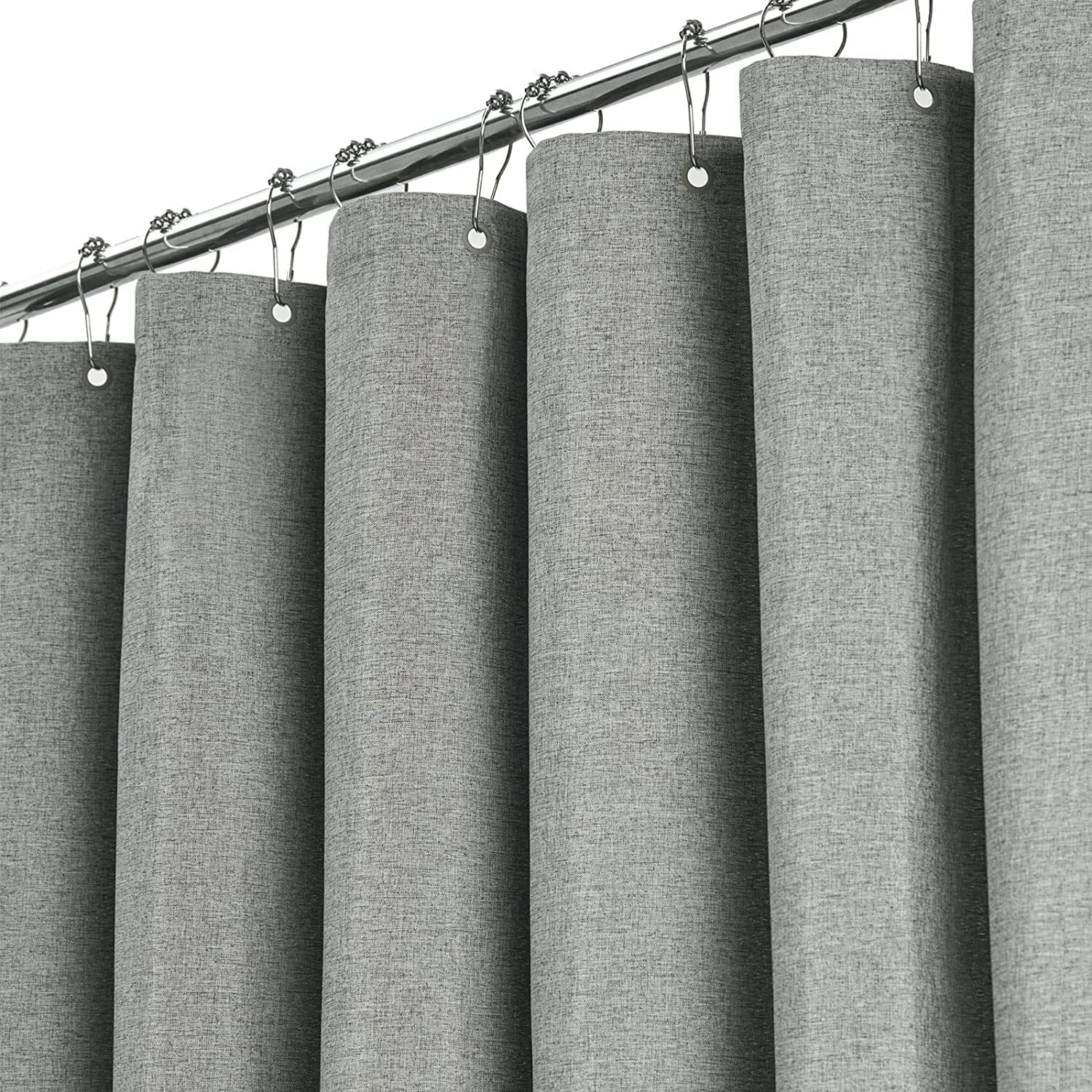 BTTN 182 x 200cm Drop Long Shower Curtain, Mould Proof Resistant Heavy Duty Fabric Luxury Shower Curtains