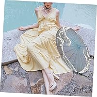 Vista 9 de PACKOVE Paraguas de papel japonés, juego de roles, juguetes japoneses, decoración japonesa, sombrilla de papel aceitado, sombrilla de papel luna