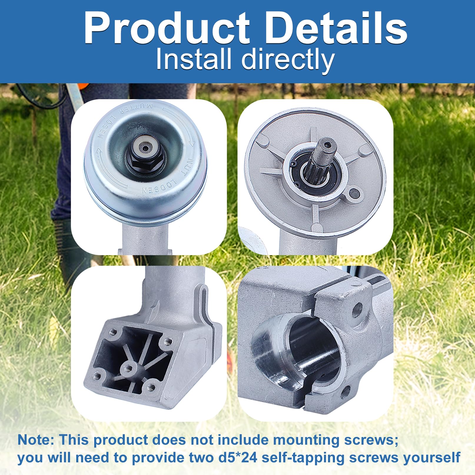 Kit de cabezales de engranaje para Stihl FS120 FS130 FS200 FS250 FS90 FS100 FR130 FR220 desbrozadora con bucle de aluminio Aluminio 41376400100 41306410300