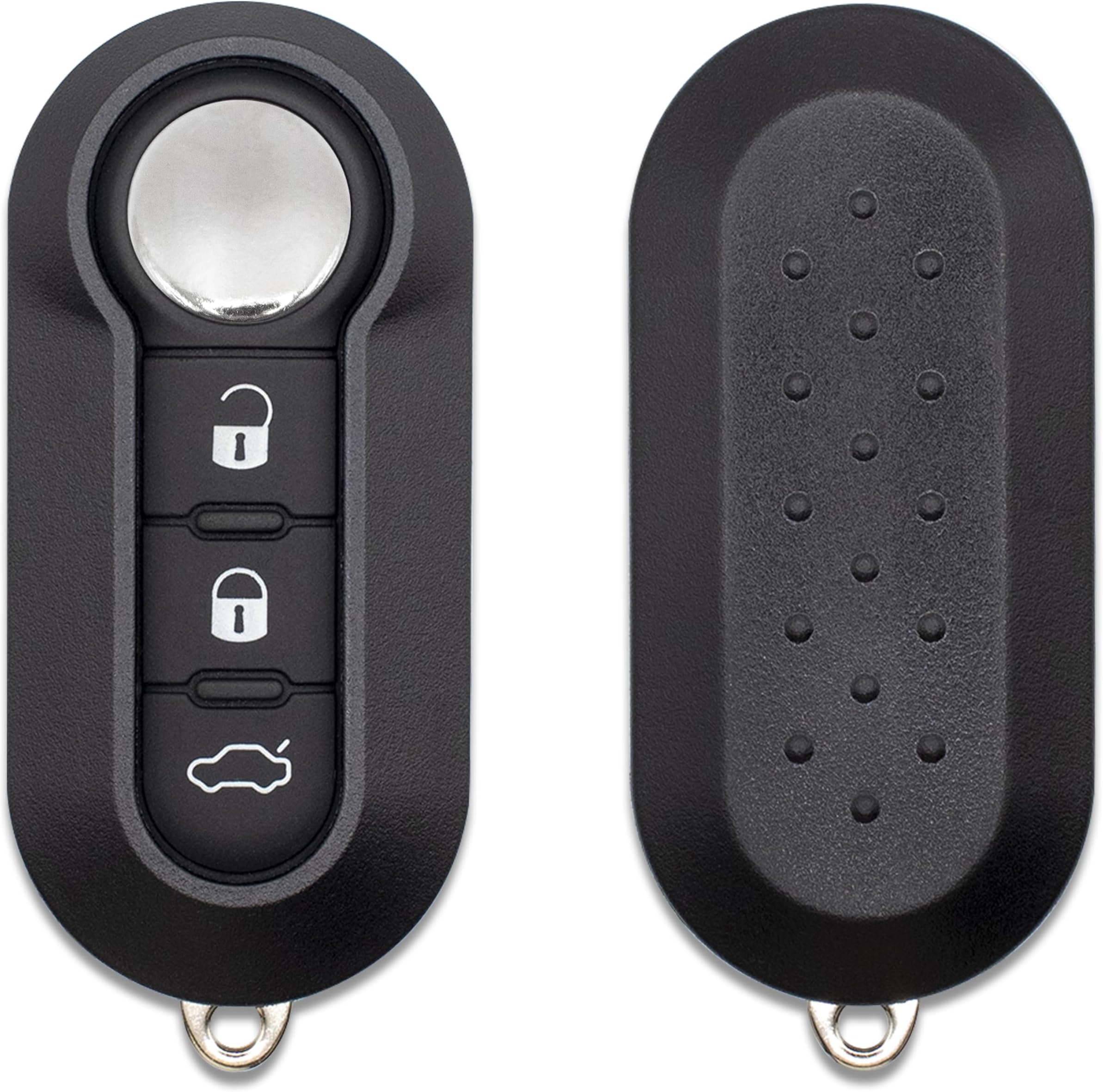 Guscio Chiave Per Fiat E Lancia - Ricambio In Plastica Nero, Con Lama E Pulsanti - Foto 10