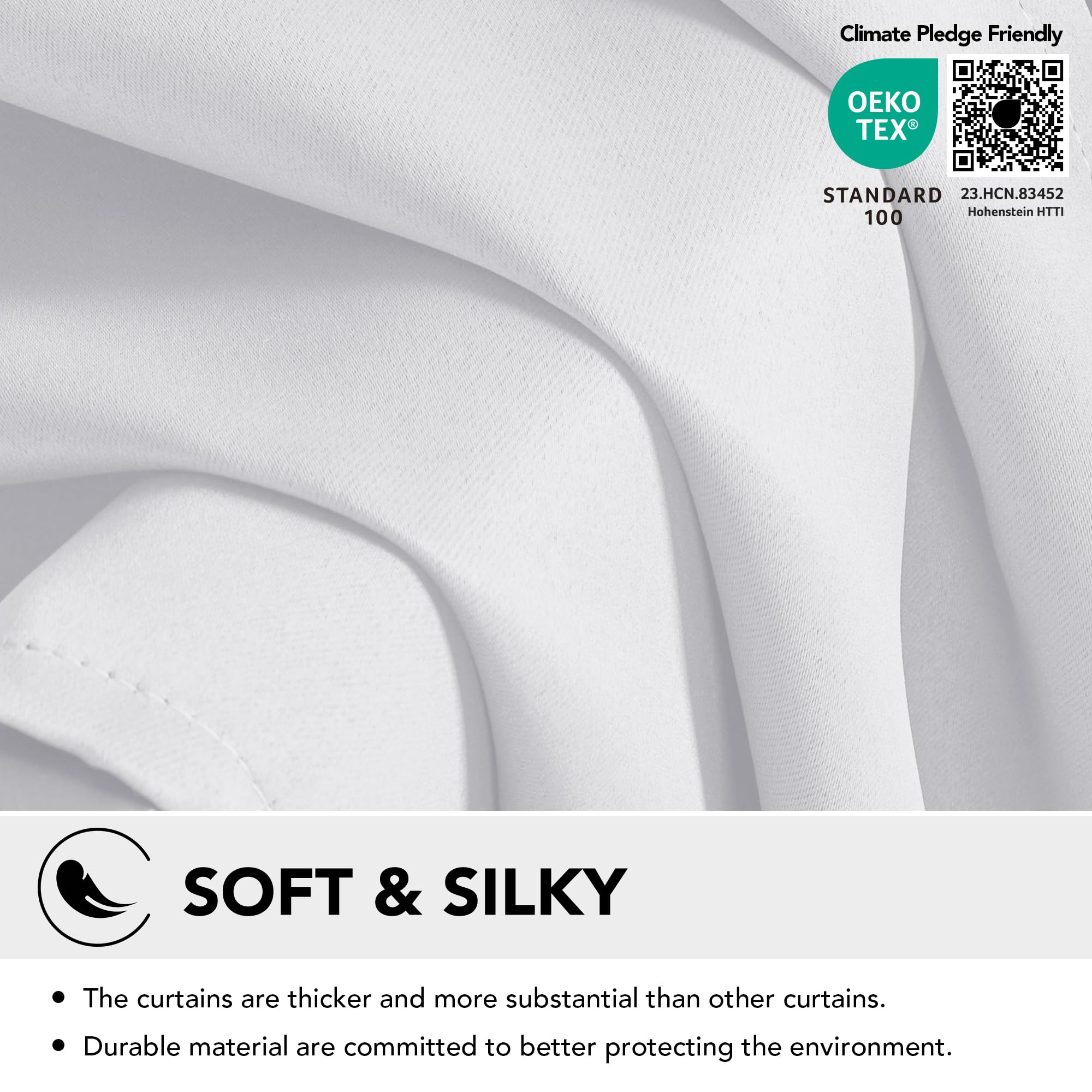 Deconovo Tende Oscuranti per Interni 2 Pezzi 245 CM Altezza, Termiche Isolanti, Anti-Rumore, con Anelli, Ideali per Camera da Letto e Soggiorno, 140x245 CM, Grigio Perla