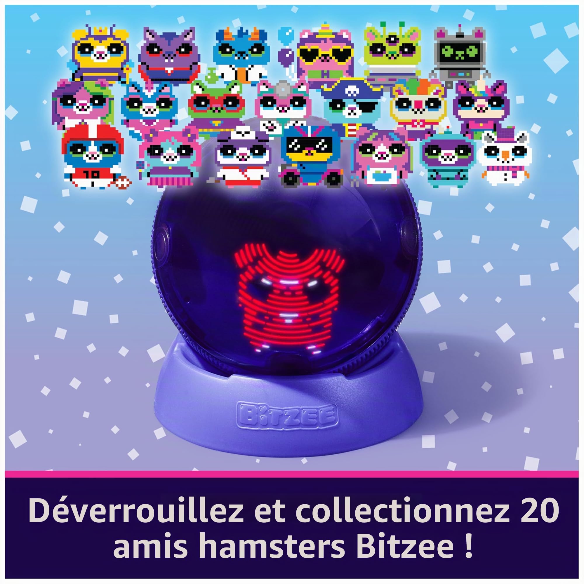 Bitzee Balle Interactive Hamster avec 20 Hamsters à l'intérieur, Roule et réagit au Toucher, Jouet Numérique Enfants 5 Ans+