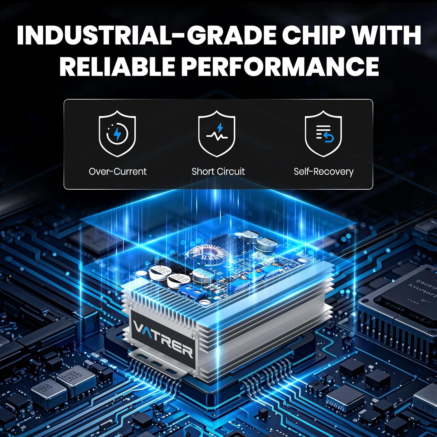 Step Down Converter Voltage Reducer 48V 72V 40V-90V to 12V 25A/335W Buck Converter DC-DC Power Transformer for Golf Carts, RVs, Electric Vehicles, Solar System