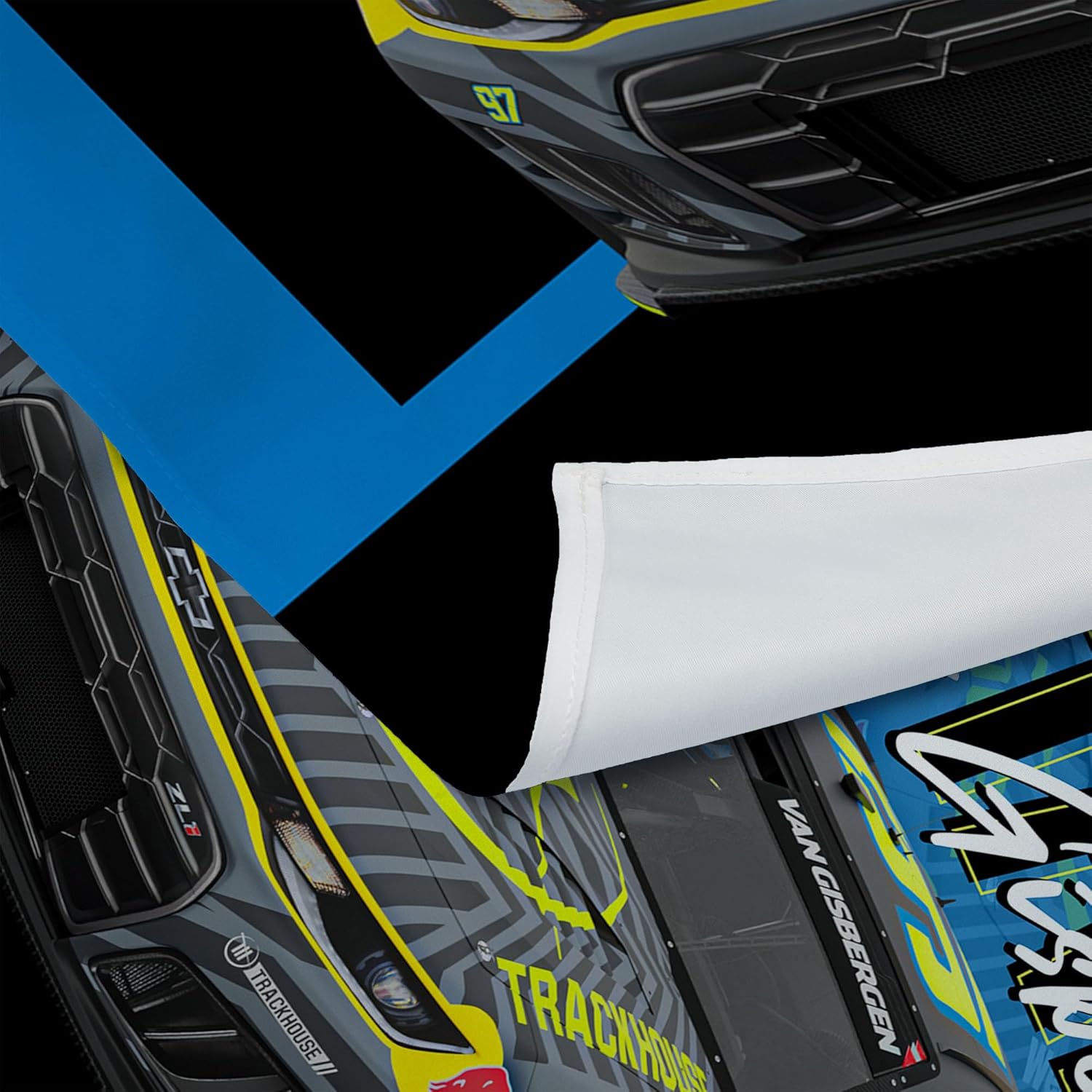 Northwest NASCAR Shane van Gisbergen Raising Bar Printed Wall Hanging Tapestry, 34 x 40 in, Woven Polyester Fabric, Decorative Fan Art for Bedroom Office Living Room