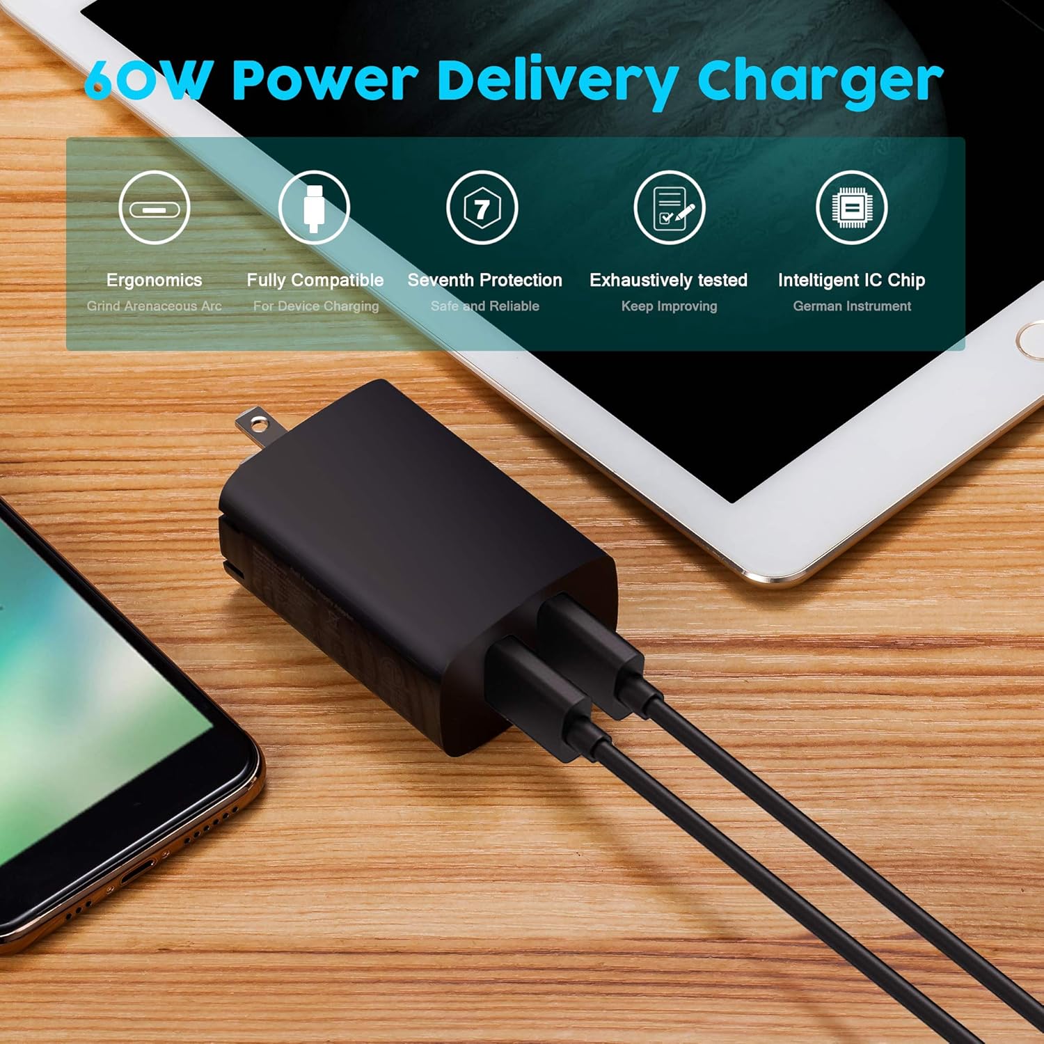 New Arrivals USB C Charger, E EGOWAY 61W 2-Port PD GaN Charger Fast Charging Adapter Compatible with iPhone 11 12, iPad, Galaxy S9 S8, USB C Laptops and More Black Friday - 80% OFF USB C Charger, E EGOWAY 61W 2-Port PD GaN Charger Fast Charging Adapter Compatible with iPhone 11 12, iPad, Galaxy S9 S8, USB C Laptops and More