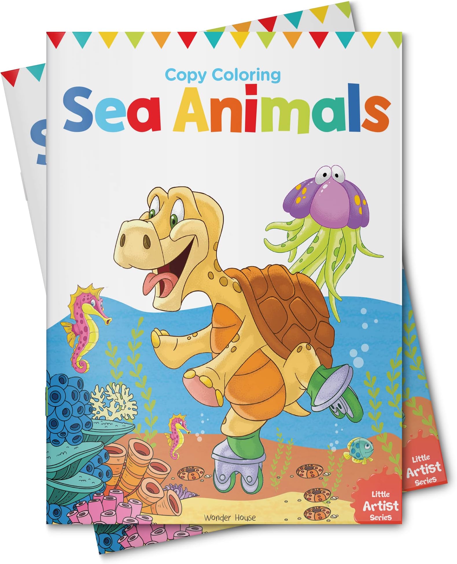 Little Artist Series Sea Animals: Copy Colour Books Paperback โ 15 July 2018