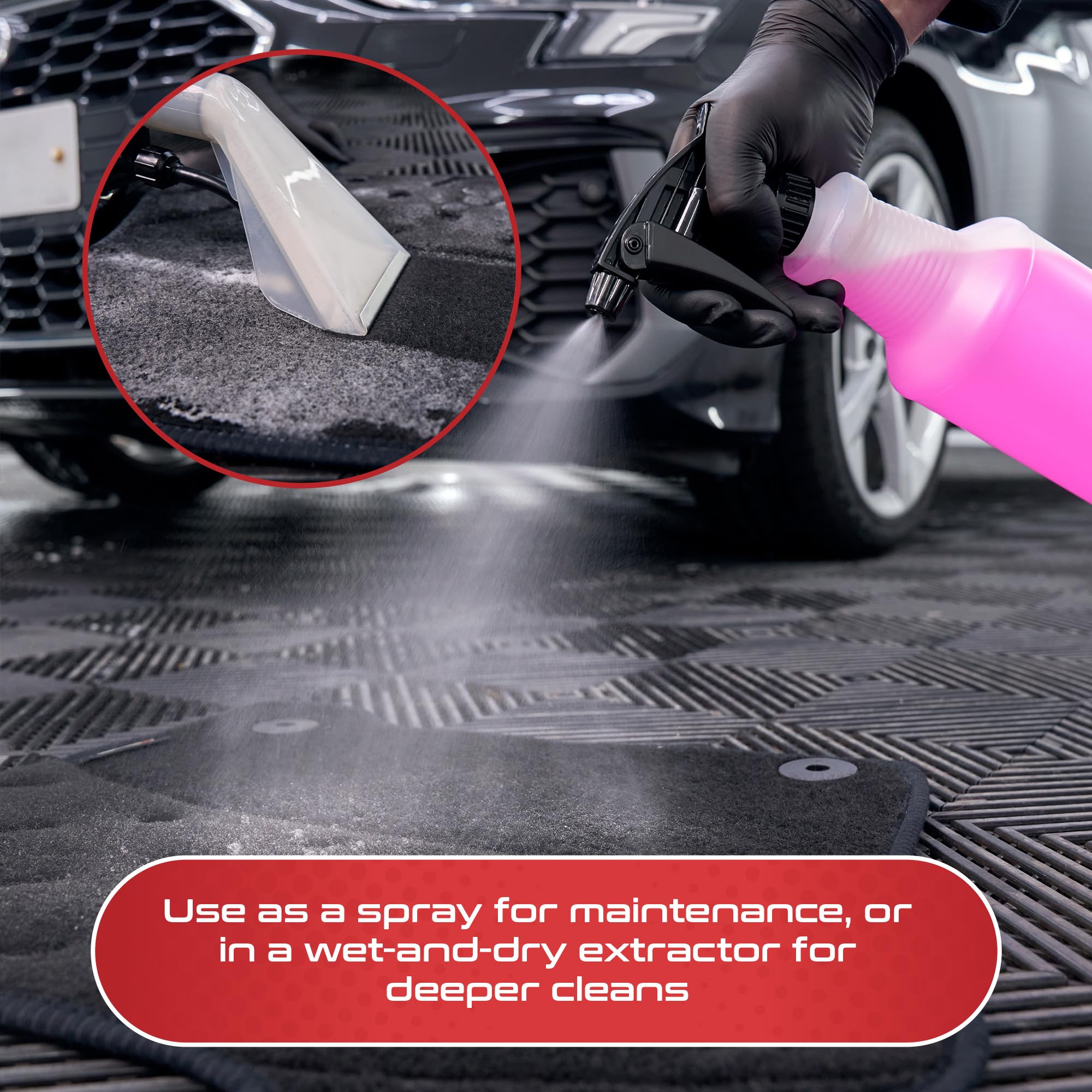 Infinity Wax Fresh Interior 5L Nettoyant intérieur Anti-bactérien pour sièges de Voiture, Tapis et Plastiques Faible Mousse, sans Parfum, dilue Jusqu’à 200:1