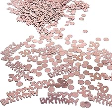 YouU Rose Gold 18/30 Birthday Decorations for Girls, Rose Gold Happy Birthday Table Confetti 35g/700pcs (Rose Gold/30 Years)