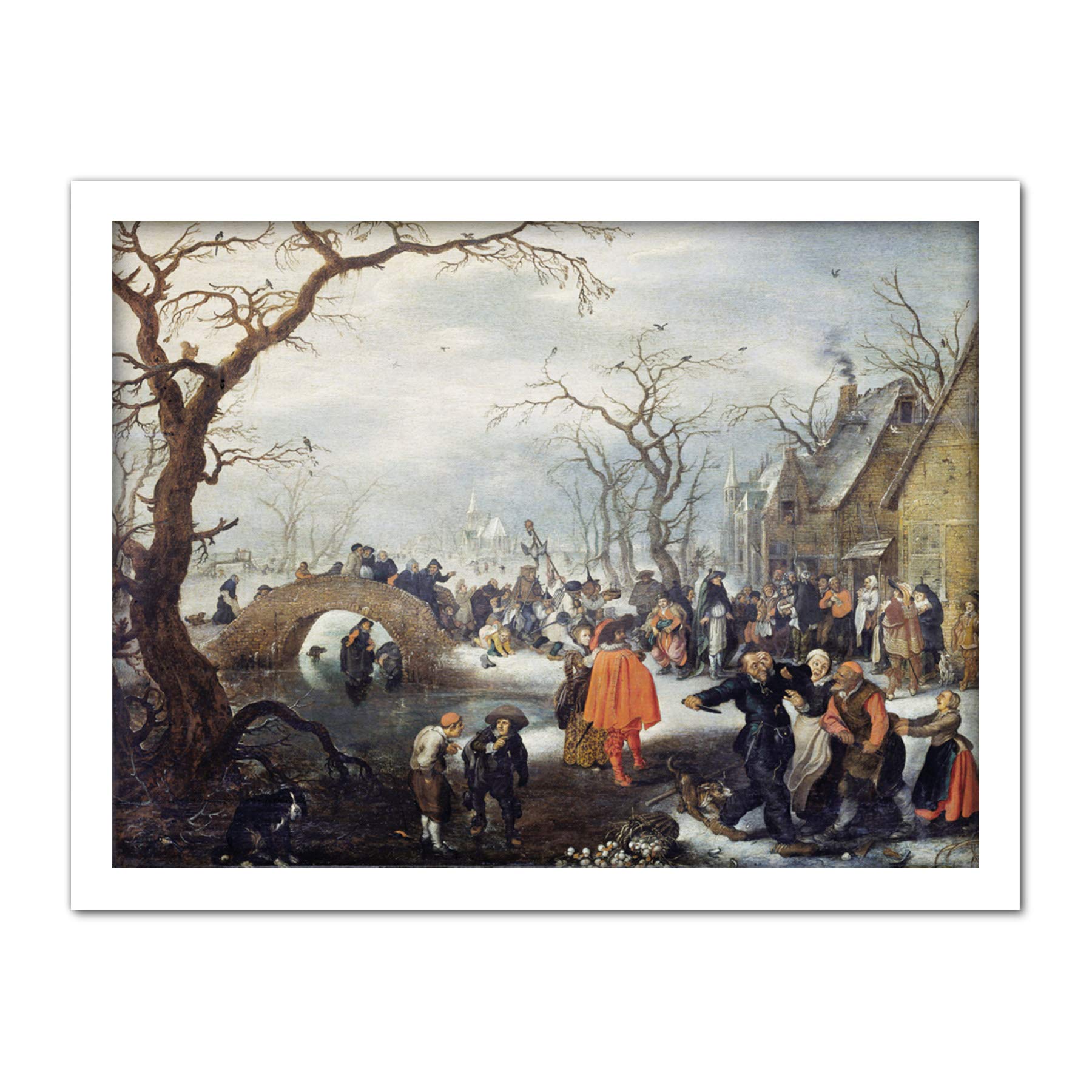 Artery8 Van De Venne Shrove Tuesday In Country Painting Artwork Framed Wall Art Print 18X24 Inch
