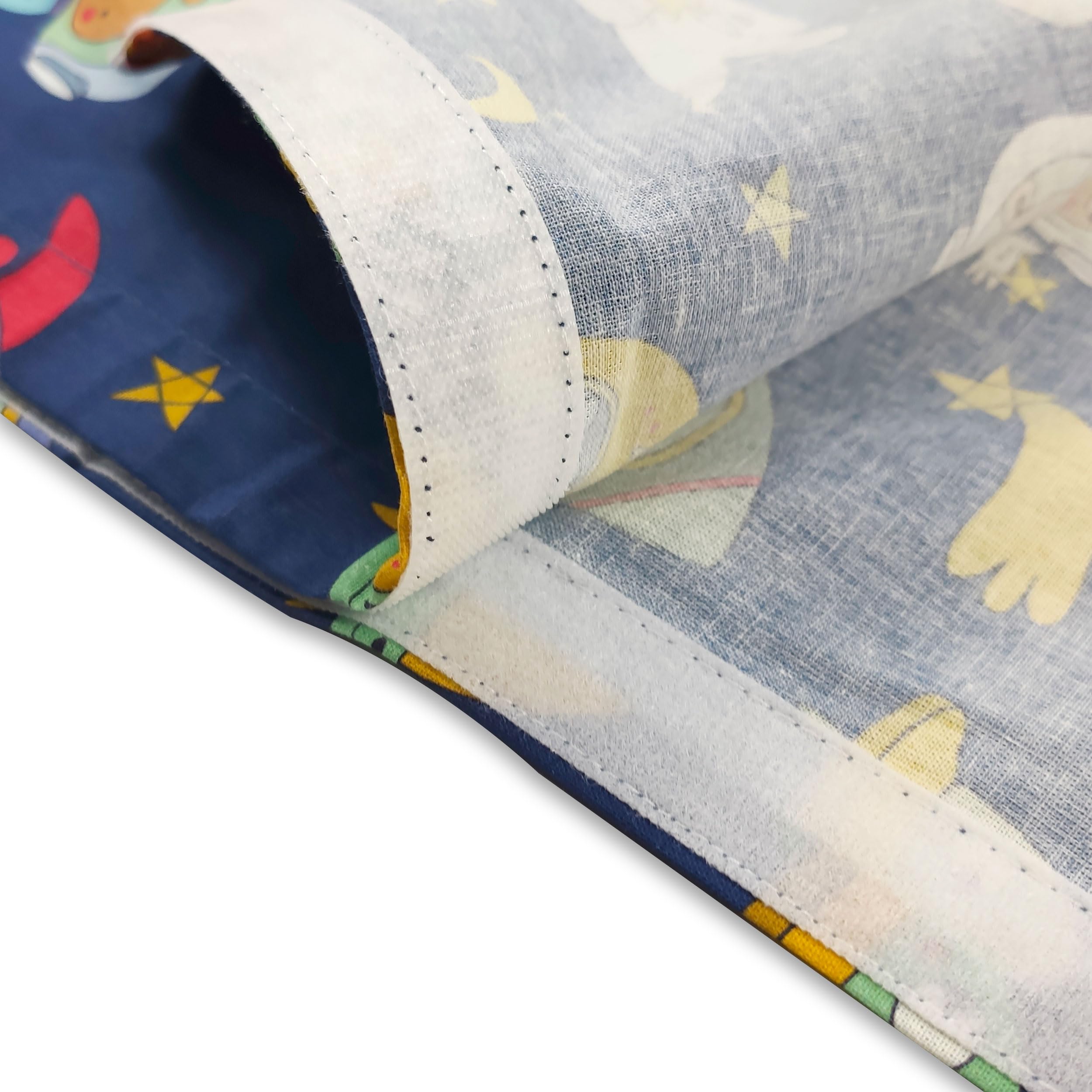 Zestaw przedszkola statków kosmicznych, Letni worek nanny i haftowana torba dla dzieci i dzieci od 2 do 6 lat na babkę i odpoczynek - 100% bawełna - Made in Italy