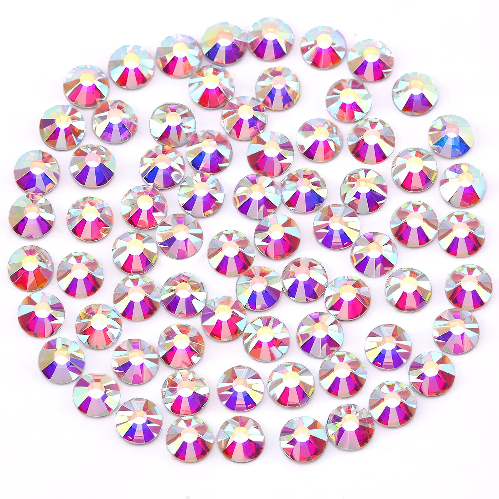 Novani Crystal Rhinestones, Flatback Loose Gemstones 288pcs Glass Rhinestones for Clothes Shoes Crafts Makeup Nail Art and DIY Decorations(SS30,