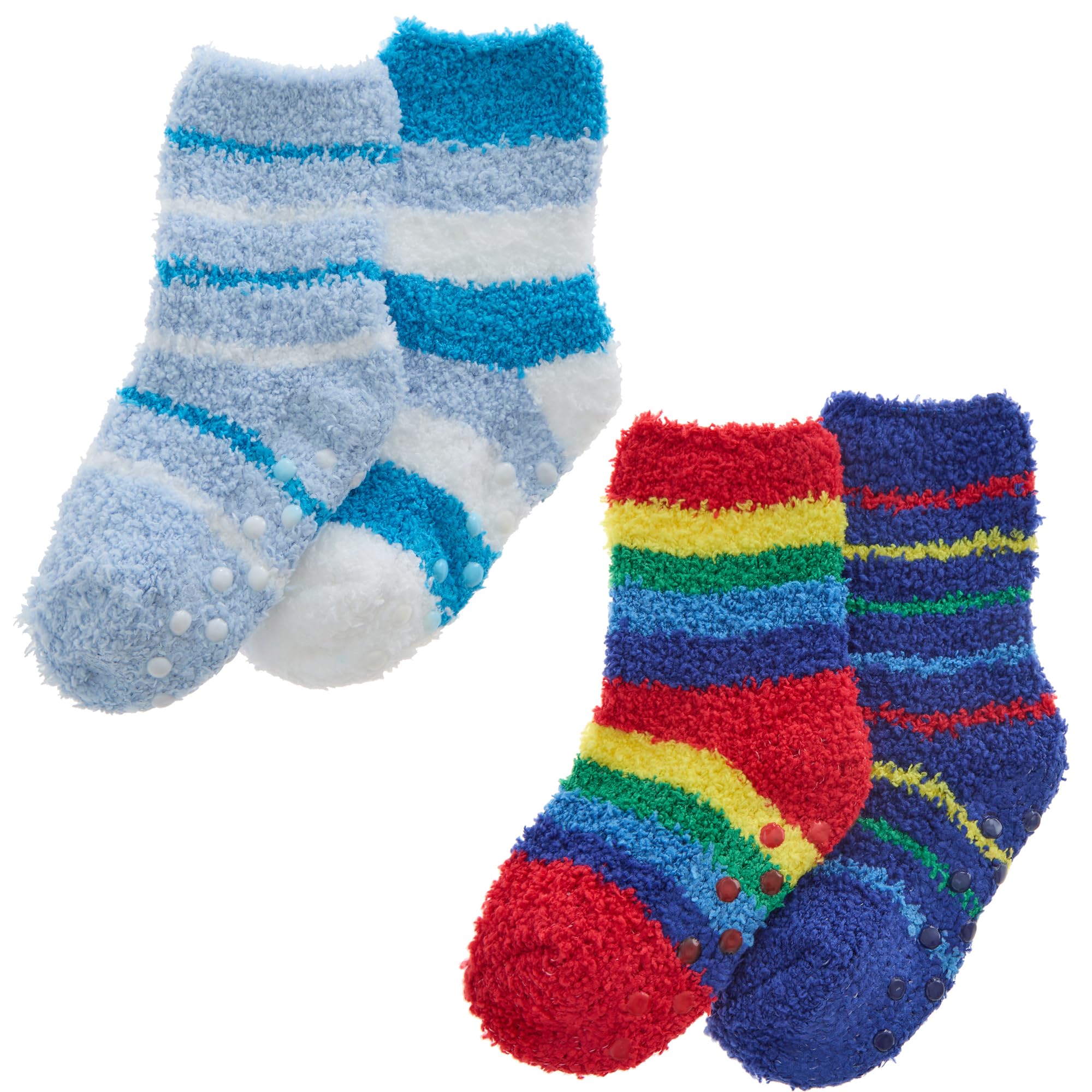 Undercover Men's Baby Mixed Blue Stripes 4 Pairs Baby Boys Cosy Socks 44B1008 Mixed Blue Stripes (1 X Each) 0-2.5