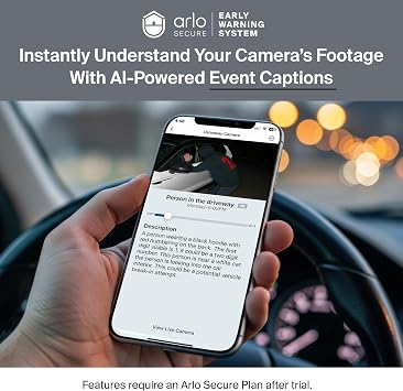 Arlo Ultra Wireless Security Camera 4K HDR (3rd Gen) - 2-Cam + SmartHub | 4K HDR video; 180 field of view; SmartHub incl.; AI detection & event captions; Emergency response; 1-mo Secure plan incl.