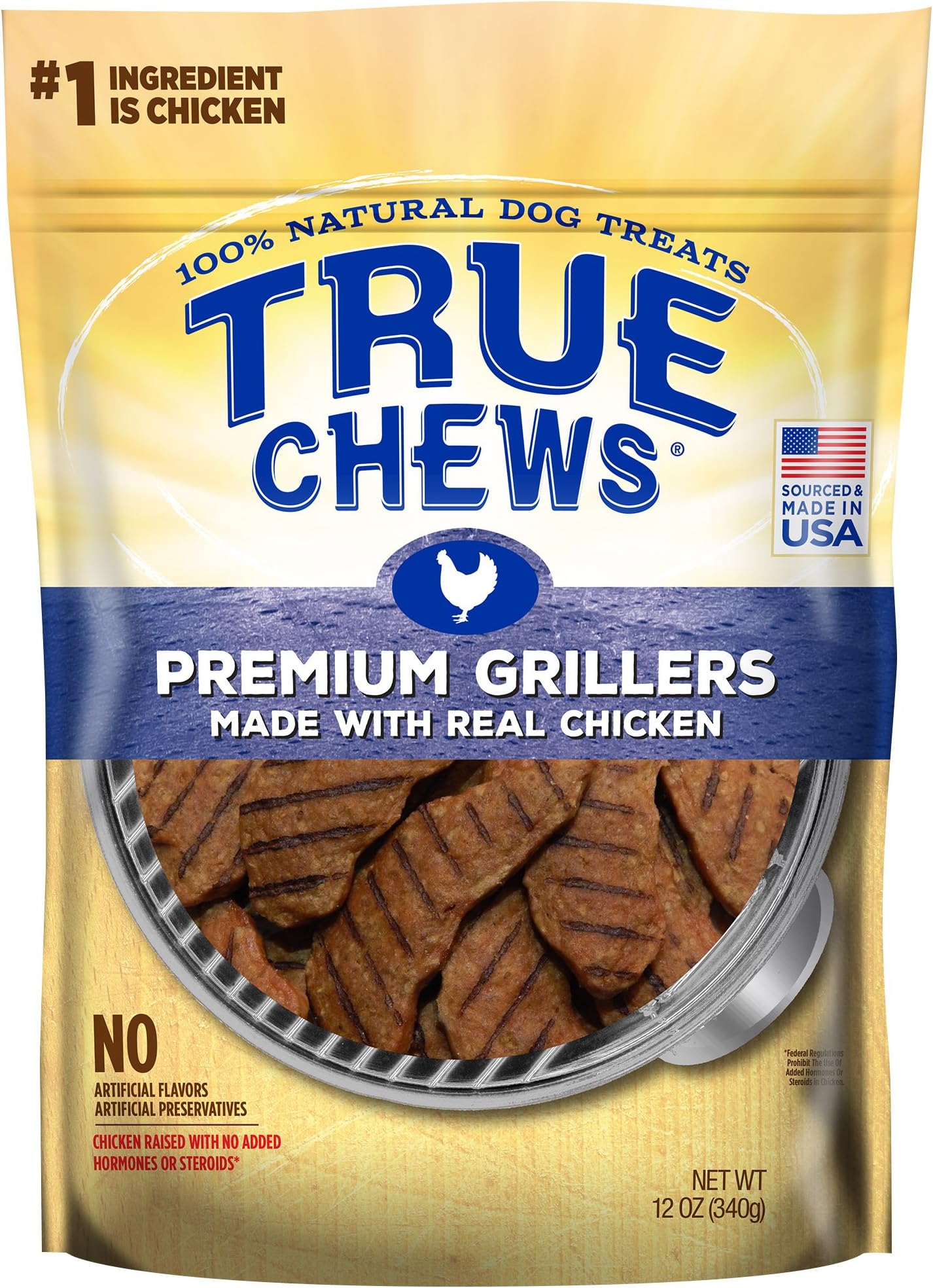 Blue BuffaloTrue Chews Grillers Natural Dog Treats, Chicken 12 oz bag