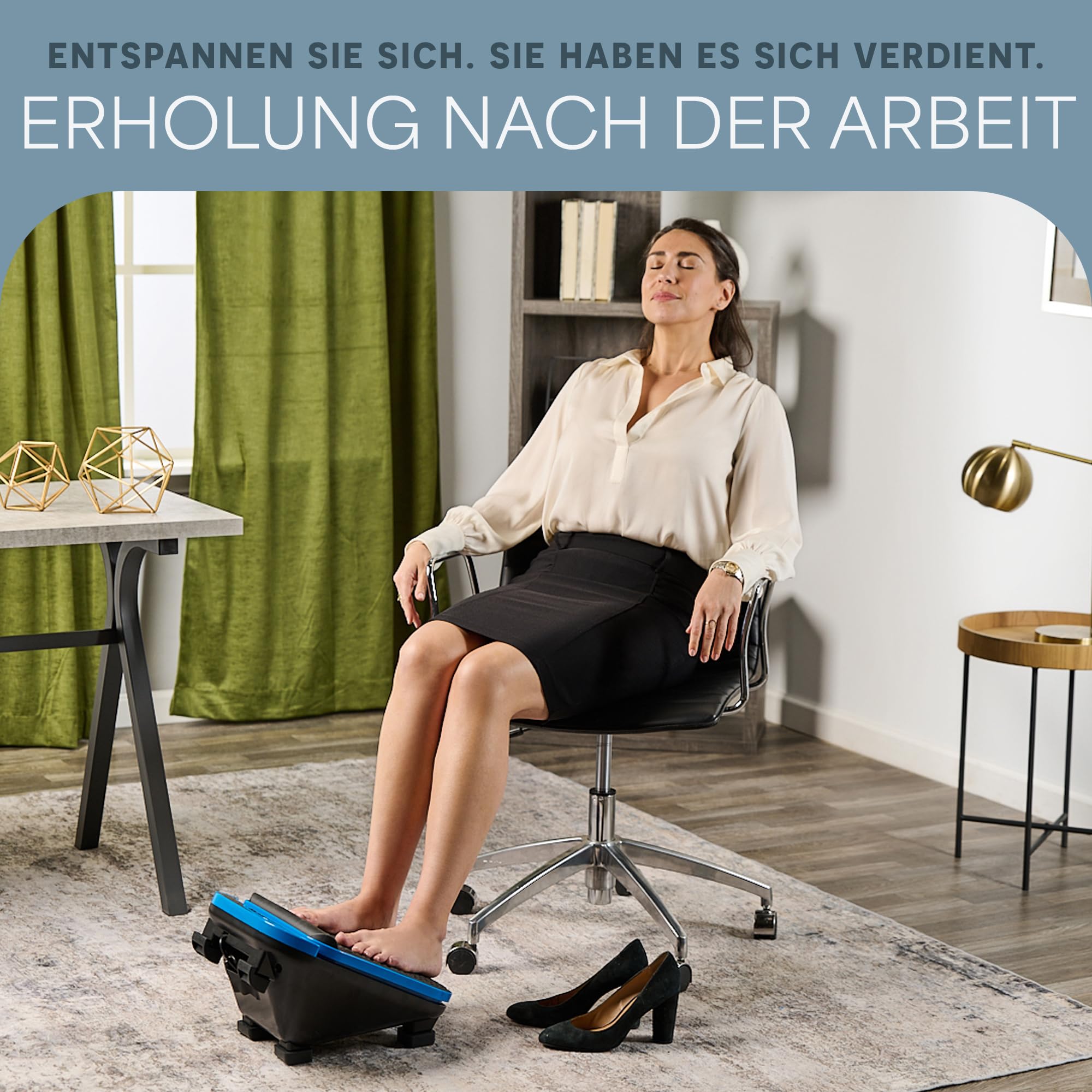 Lifepro Deep Tissue Massagegerät für Füße und Beine mit Fernbedienung - Waden- und Fußmassagegerät - Beinmassagegerät für Kreislauf, Plantarfasziitis, Fußschmerzlinderung - Fußmassagegerät für Männer