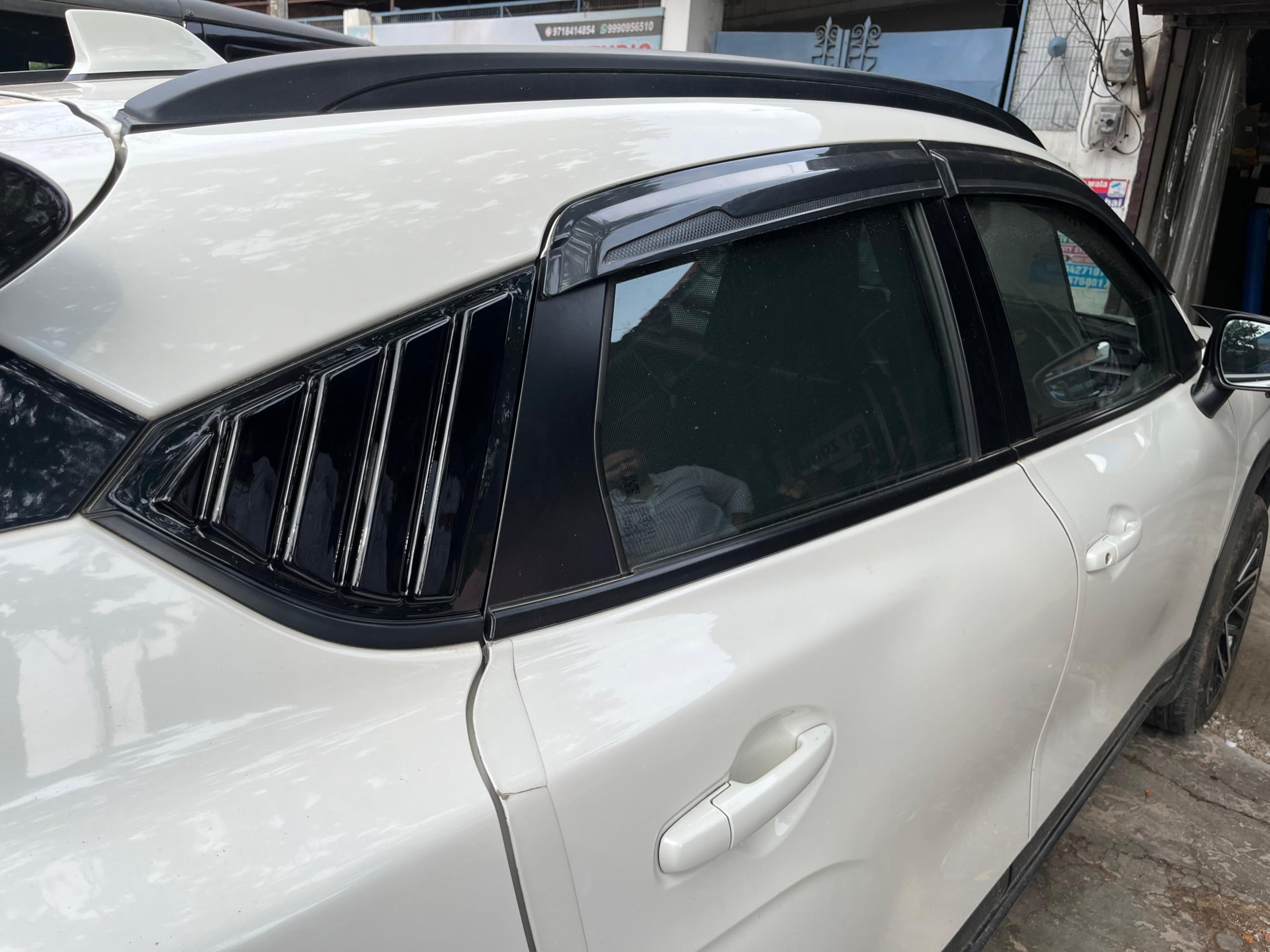 Pit Zone abs car Louver Garnish for fronx – Premium Rear Window Shade Cover – Durable Stylish Exterior Accessory - Image 4 thumbnail