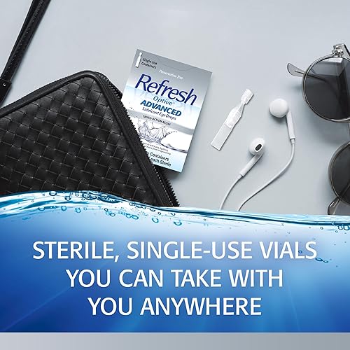 Miniatura 5 de Refresh Optive Advanced Lubricant Oye Gotas para los ojos secos sin conservante 001 fl oz contenedores de un solo uso 30 cuentas