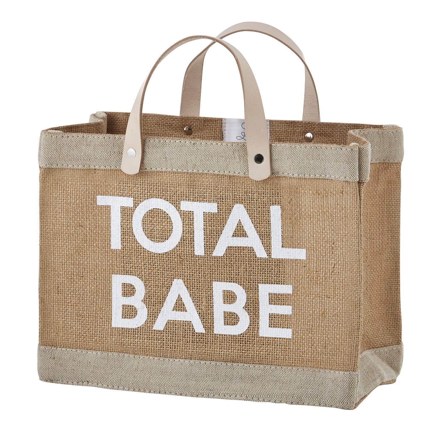 Creative Brands Hold Everything Market Tote, 13 x 10, Total Babe Natural Brown