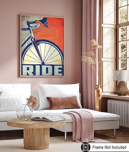 Miniatura 6 de Poster Master Póster vintage de bicicleta  Impresión retro Ride  Arte de bicicleta  Arte deportivo  Regalo para hombres, mujeres y entusiastas de la