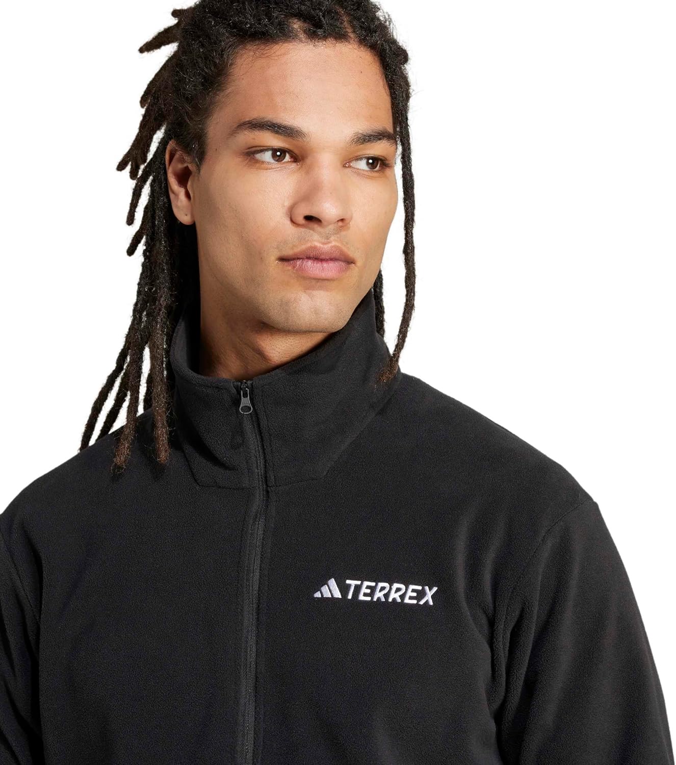 adidas mens Terrex Multi Essentials Half-zip Fleece Hiking Jacket - Image 3
