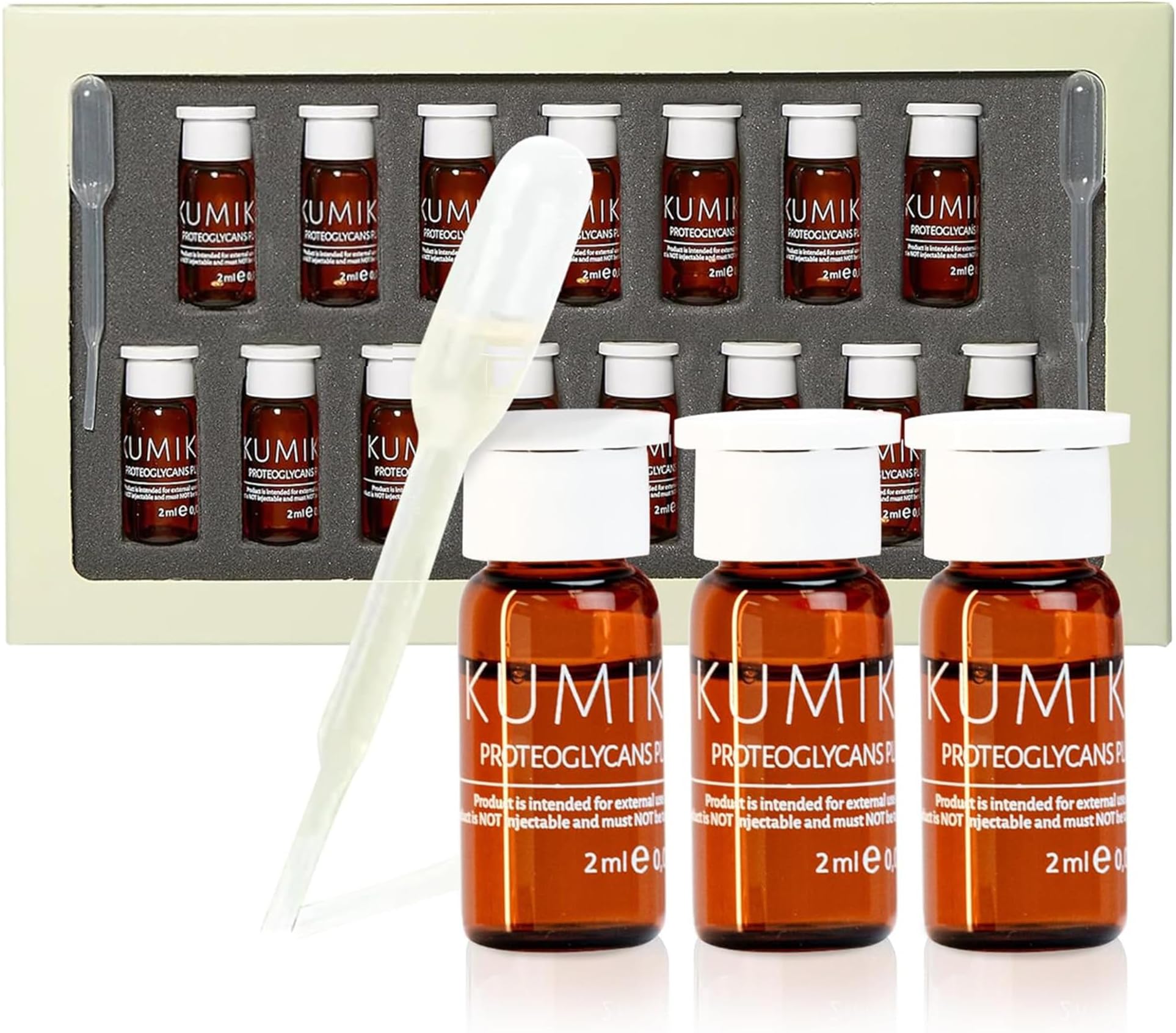 KUMIKO Ultimate Age Defying Matcha Revitalizing Facial Ampoule for Men and Women - Facial Serum Hydrates & Plumps Skin - Defend, Restore and Rejuvenate All Skin Types with Vitamin C - 15 Vials