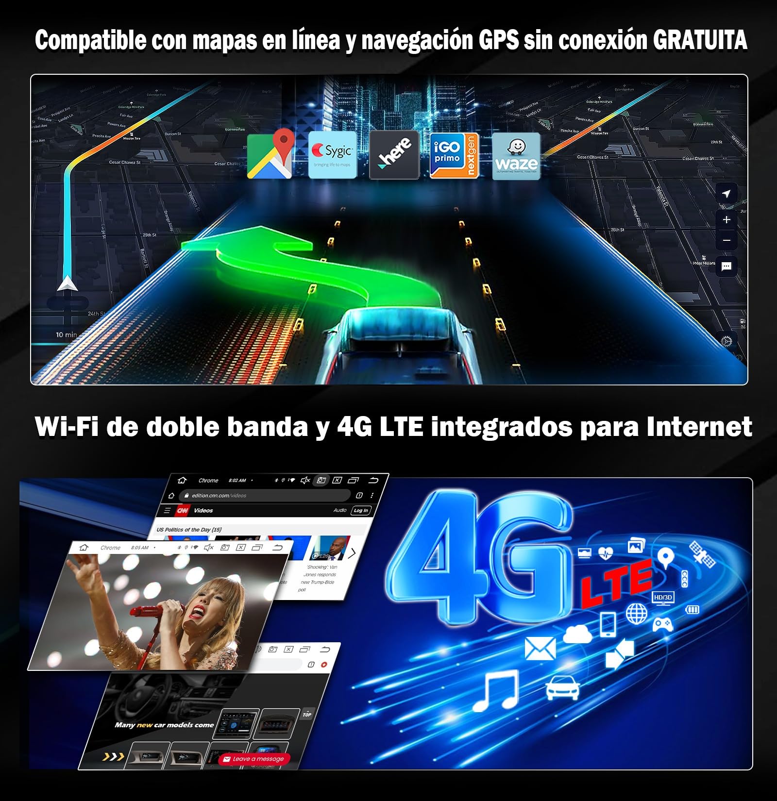 Erisin 64GB Android 16 Radio Coche Bluetooth CD para Audi A3 S3 RS3 RNSE-PU | 8-Core 7" Audio Estéreo de Automóvil con GPS Sat Nav IPS Soporte CarPlay Android Auto DSP Bluetooth WiFi Dab+ USB Canbus OBD2