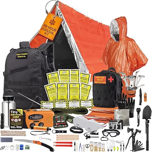 Kit de supervivencia de 48 horas  228 piezas de equipo de supervivencia y suministros, mochila de emergencia de 45 L, primeros auxilios, filtro de