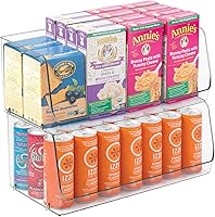 Vista 1 de mDesign - Cesta organizadora de plástico apilable con frente abierto para armarios de cocina, despensa, oficinas, armarios, dormitorios y baños, 15