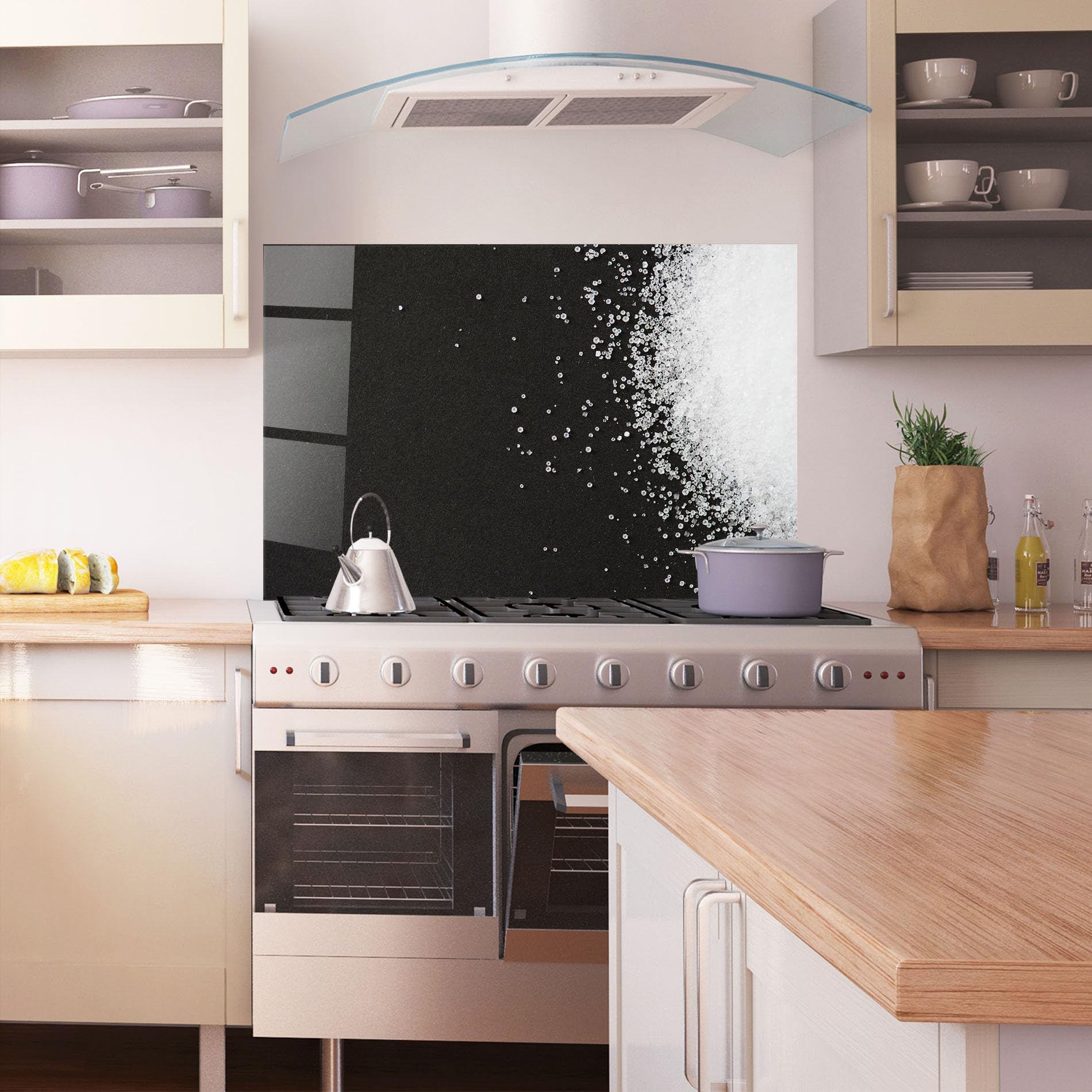 ARTHUB® Crédence De Cuisine En Verre 70x100 Cm, Spices Art