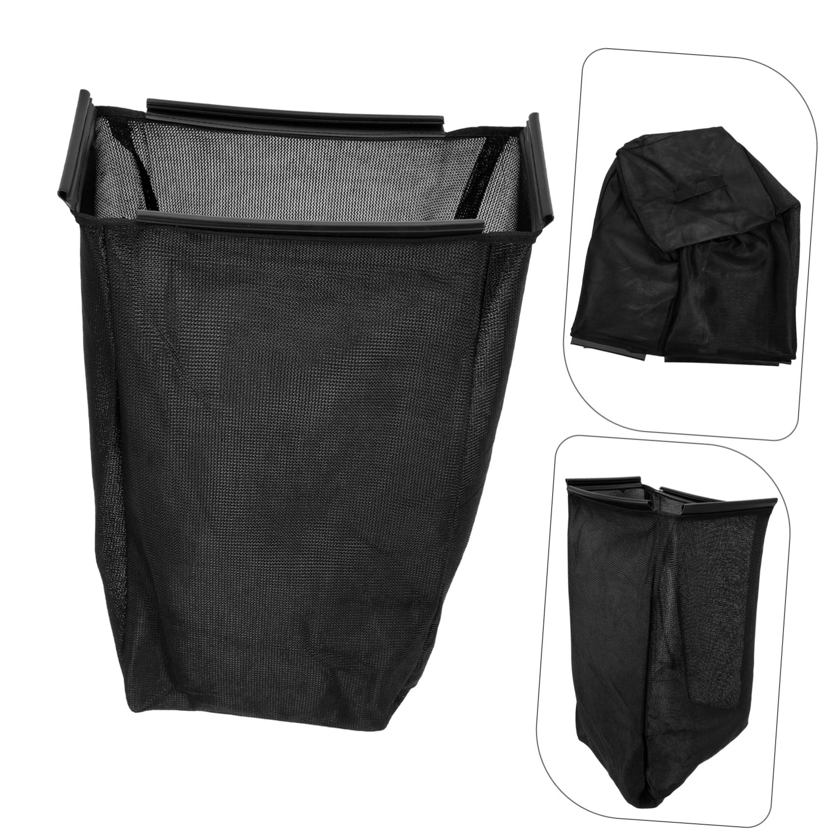 ibasenice Sacco per Erba in Nylon Nero Resistente e Versatile per Rasaerba, per Raccolta Foglie in Giardino e Cortile, Ricambio Pratico e Durevole