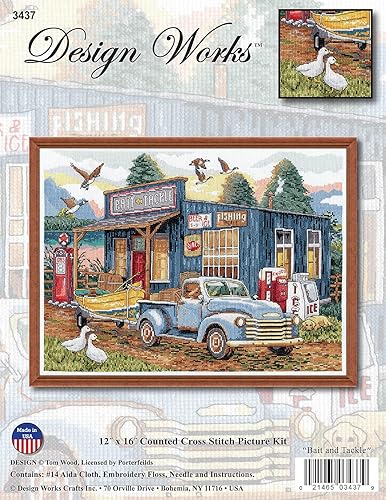 Miniatura 2 de Design Works Kit de punto de cruz para manualidades con cebo y aparejos