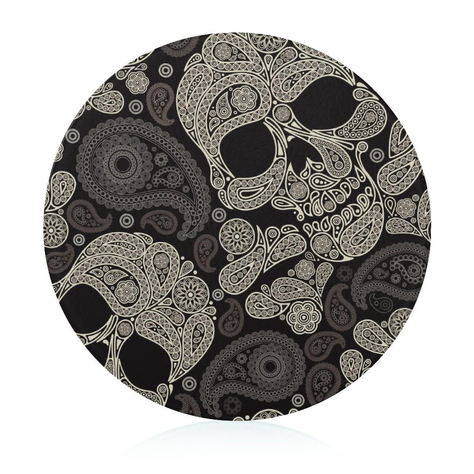 Plaques de cuisine en verre trempé crâne paisley pour sublimer votre comptoir