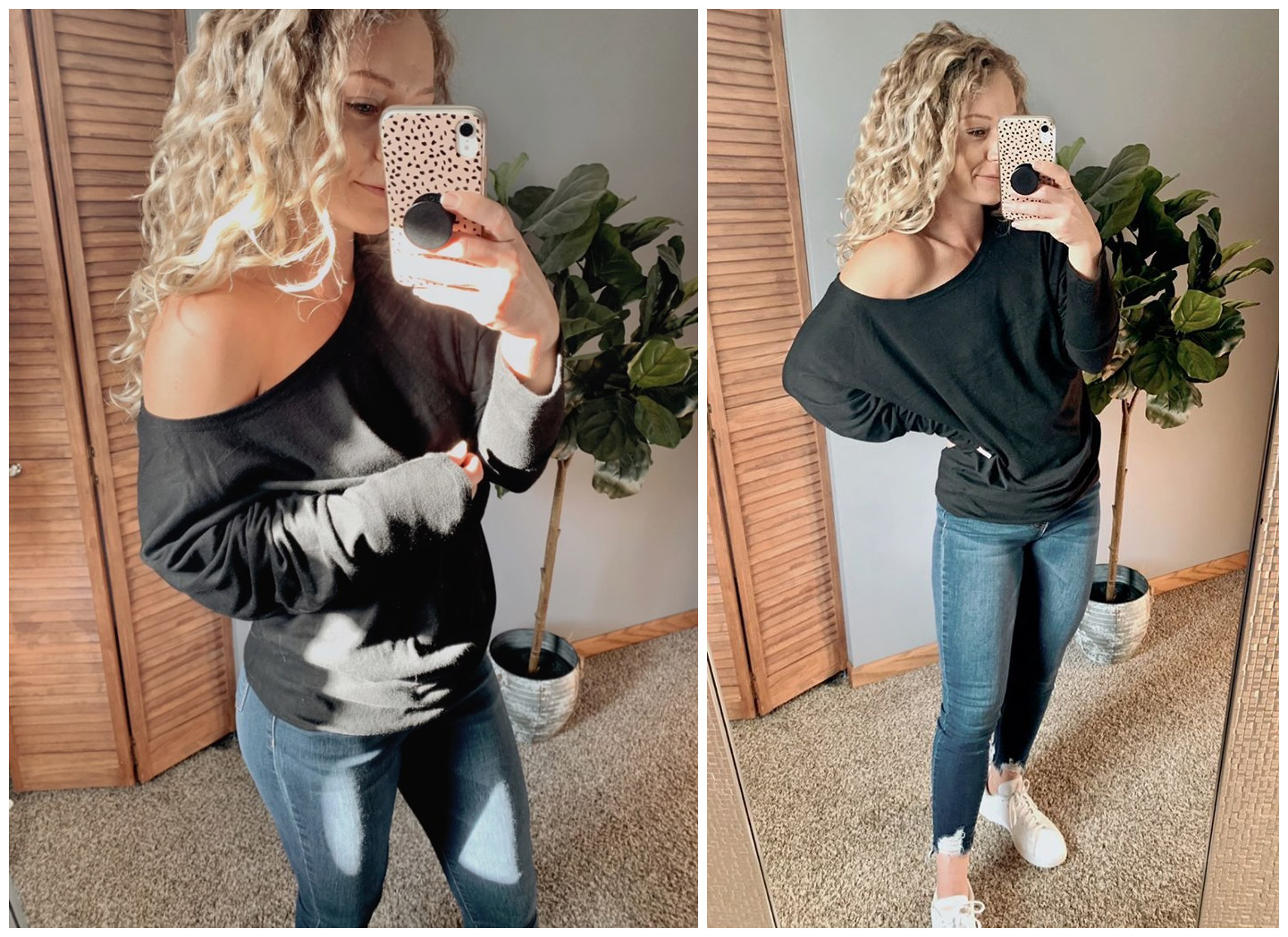 Aifer Women's Off The Shoulder Tops Sexy Green Long Sleeve Shirts