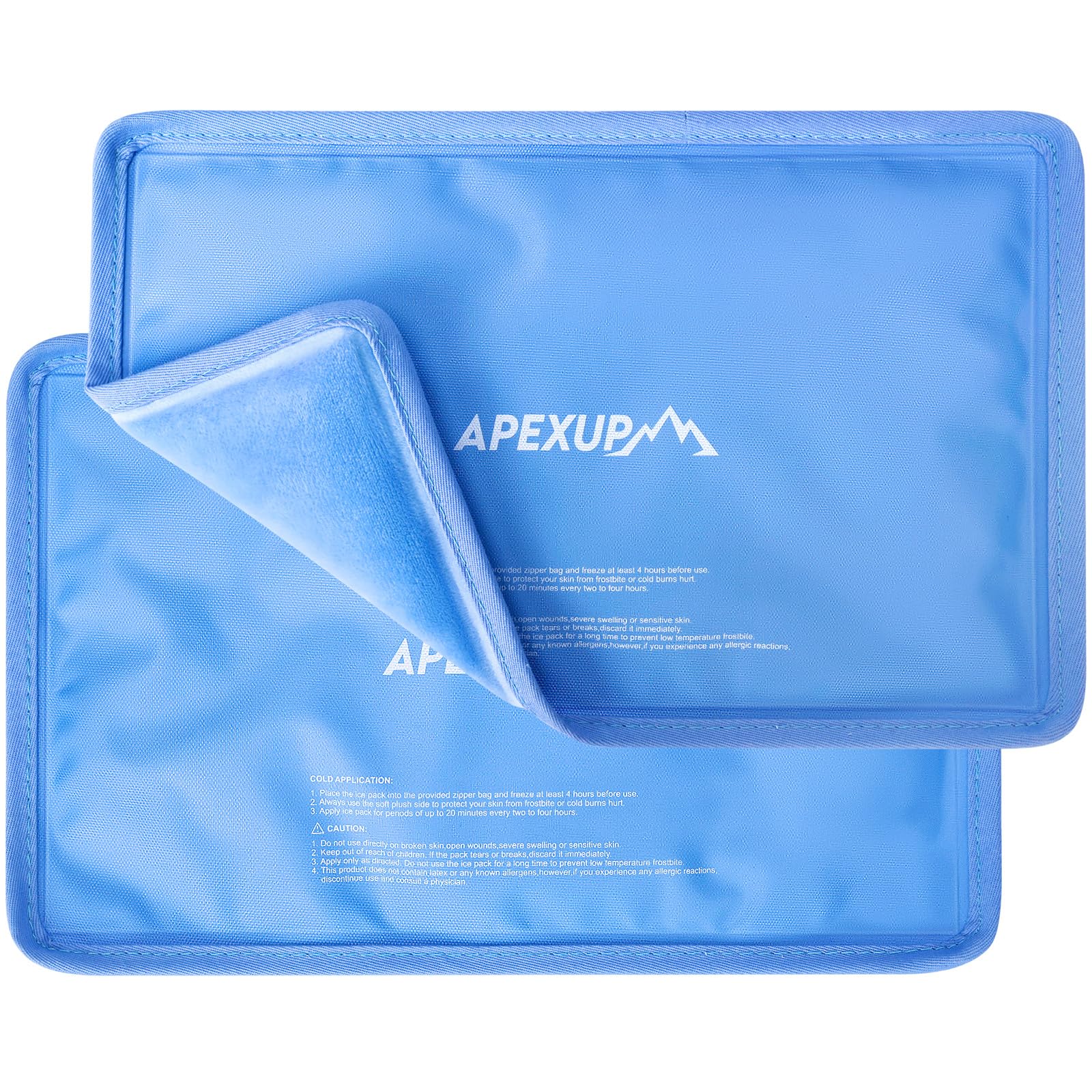 APEXUP Gel-Eisbeutel für Verletzungen, wiederverwendbar, weiche flexible Kühlakkus für Verletzungen, doppelseitige Kühlakkus für Verletzungen, Eisbeutel für Knie, Schulter, Rücken, Hüfte, Bein, Arm