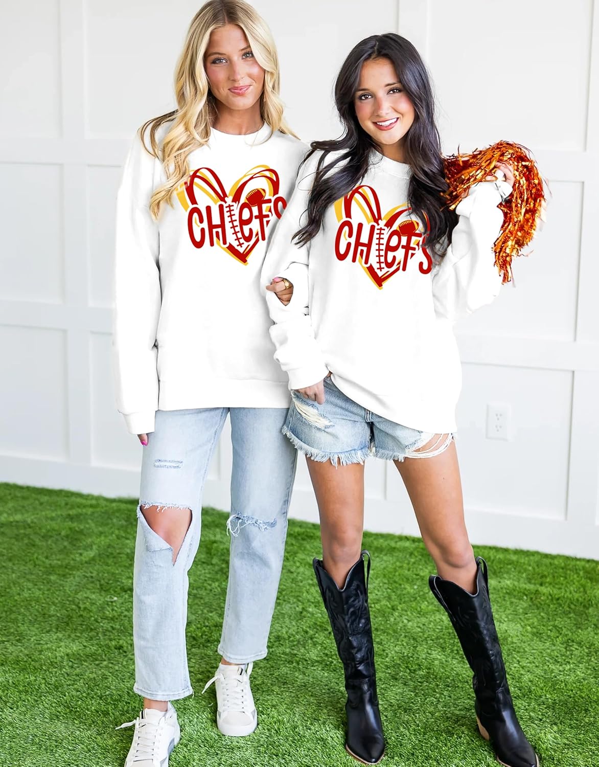 MAPICK Womens Oversized Christian Sweatshirts Fleece Crewneck Sweaters Embroidered GOD IS GOOD Casual Pullover Tops - Image 2