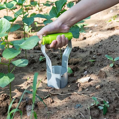 Miniatura 7 de Juego de herramientas para plantar jardinería, conveniente para cavar agujerosllenar hoyos, con marcado de profundidad, plantas más uniformes,